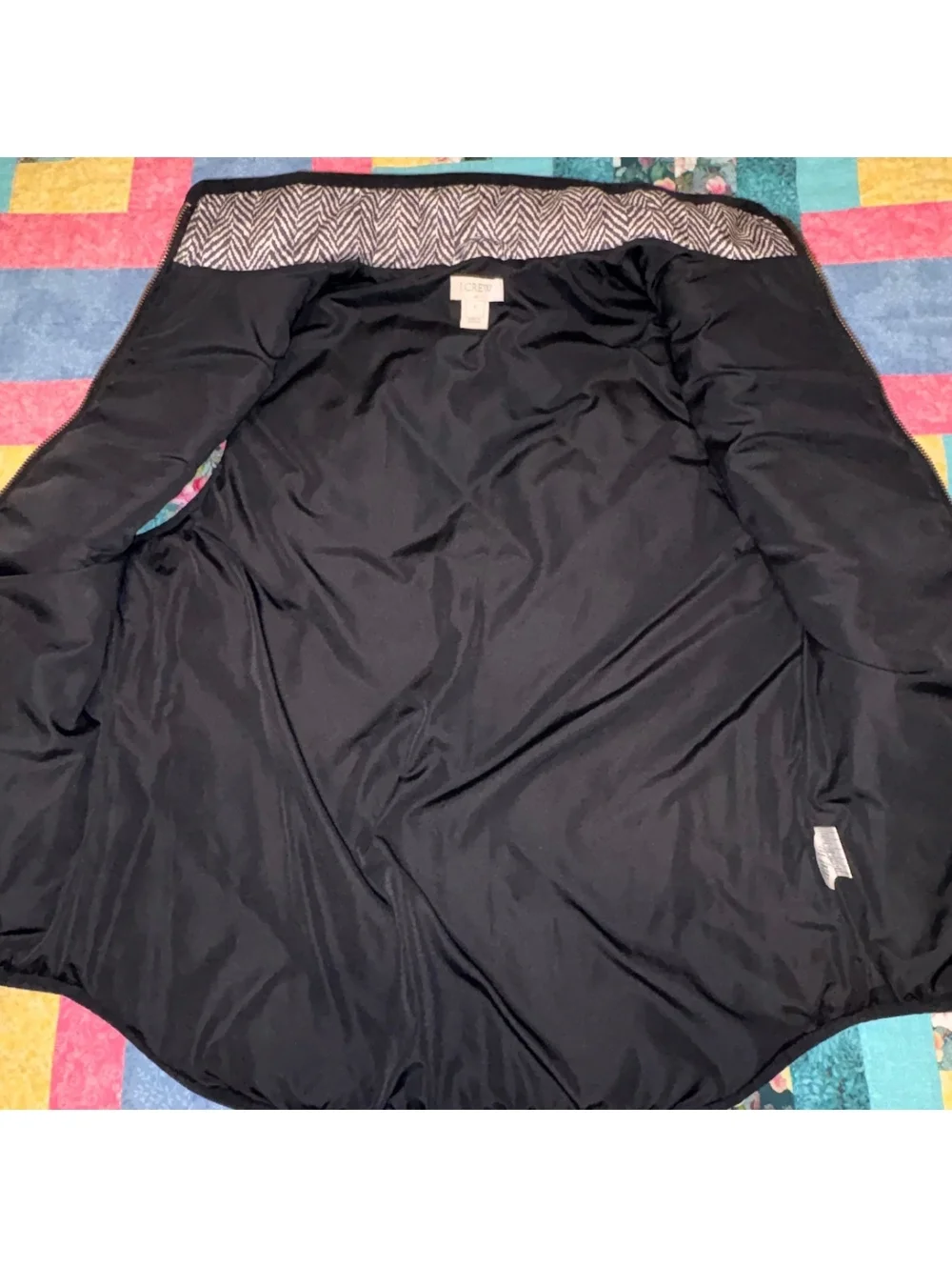 J.Crew $98 Women's S Quilted Herringbone Excursion Vest jacket Size Small